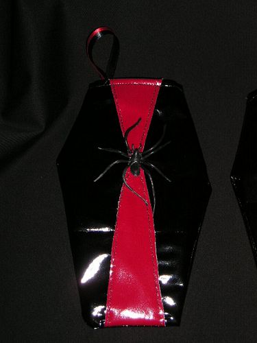 Black Widow Coffin Stocking 15-inches tall